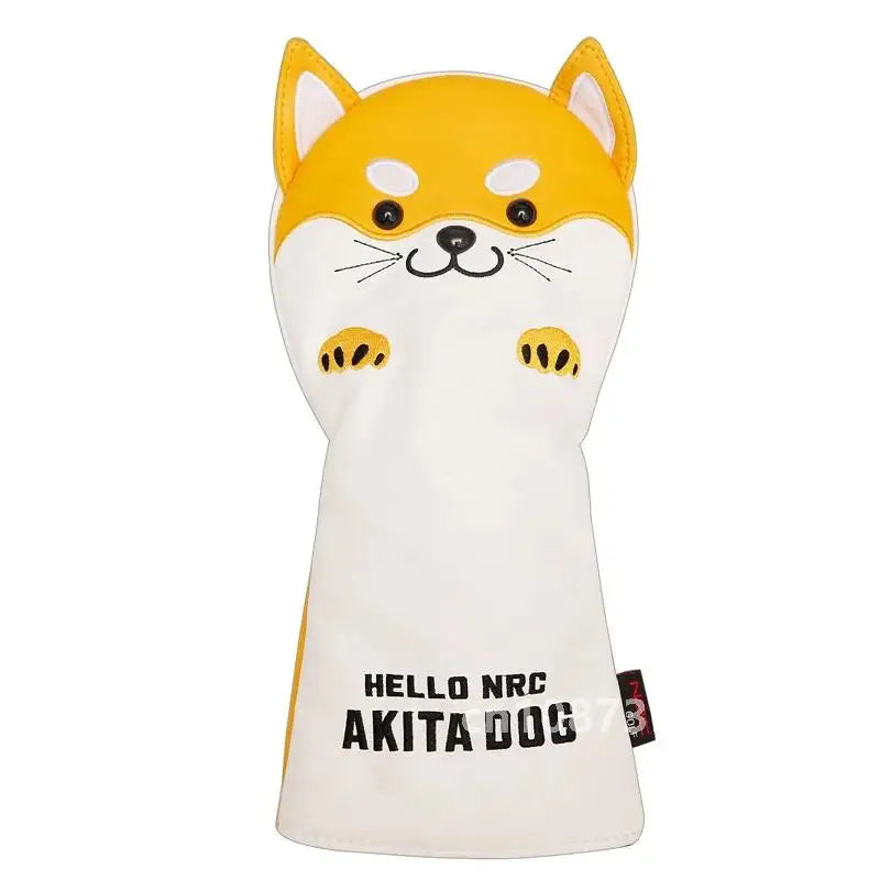 秋田犬 立体デザイン ゴルフヘッドカバー